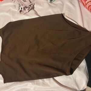 Brown Sleeveless Top